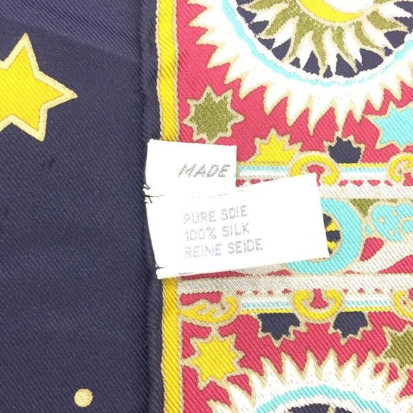 119160E V Christian Dior Scarf Multicolor Silk 100% - Picture 7 of 9